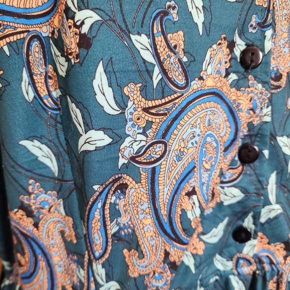 Paisley Fit and Flare Dress 1X - Picture 5 of 8